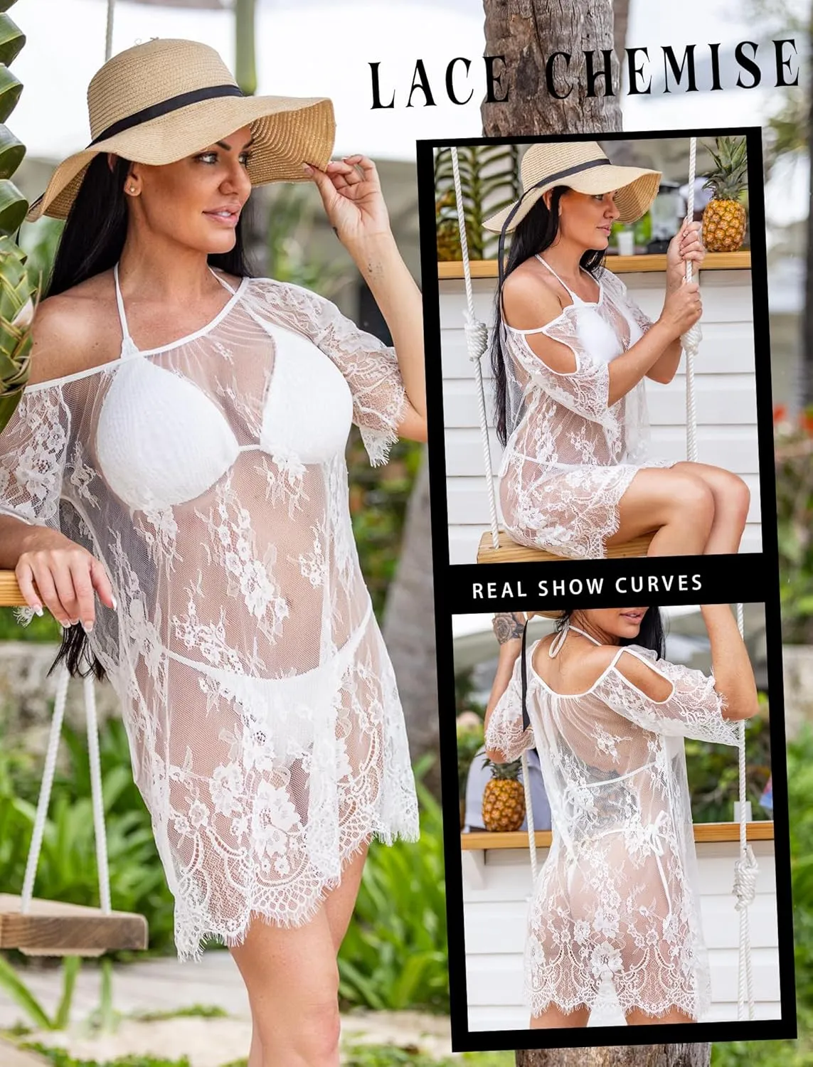 Avidlove Women Chemises Lace Smock Lingerie Mini Babydoll S-4XL