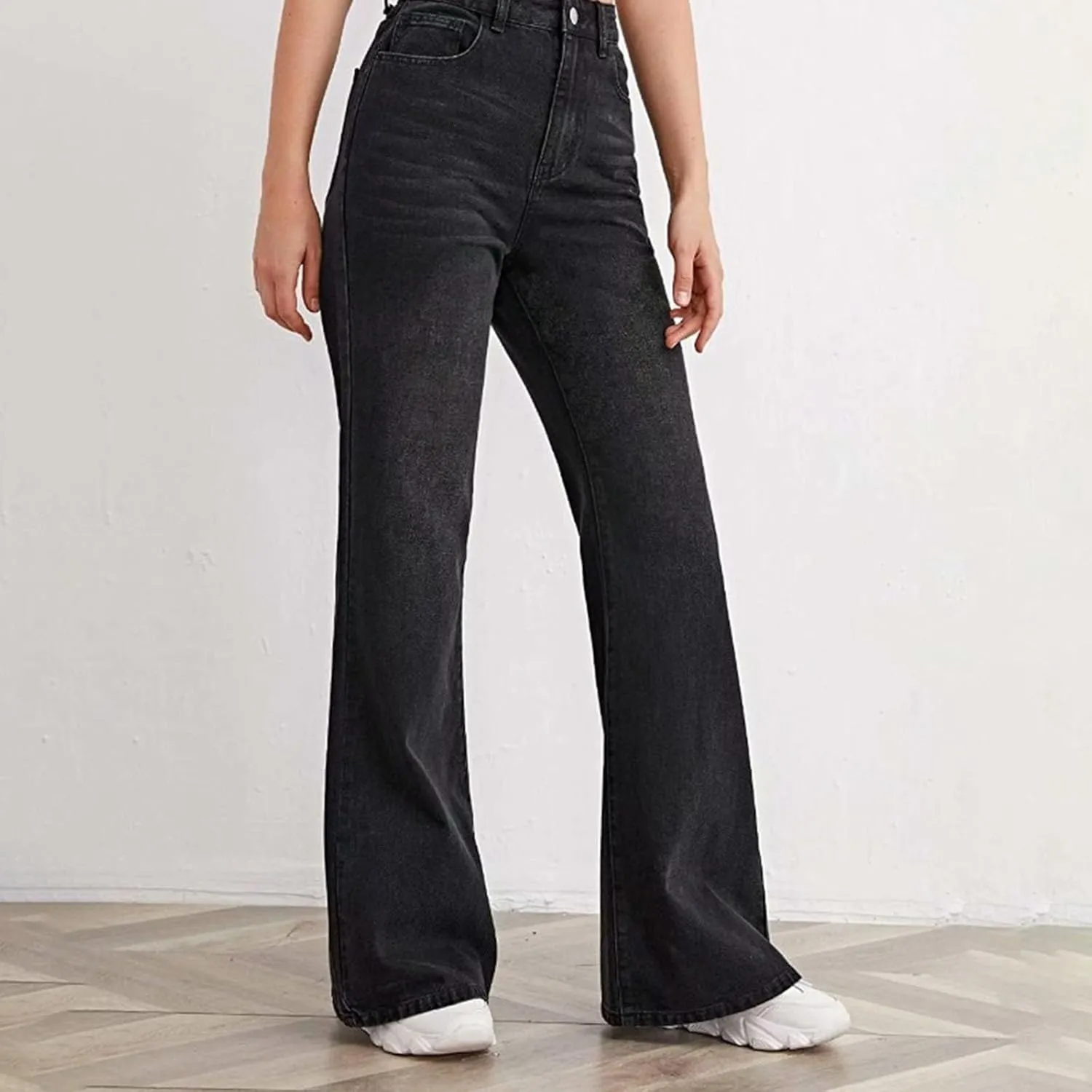 Baggy Jeans for Women High Waisted Wide Leg Y2k Pants Stretchy Plus Size Casual Sweatpants Jean with Pockets
