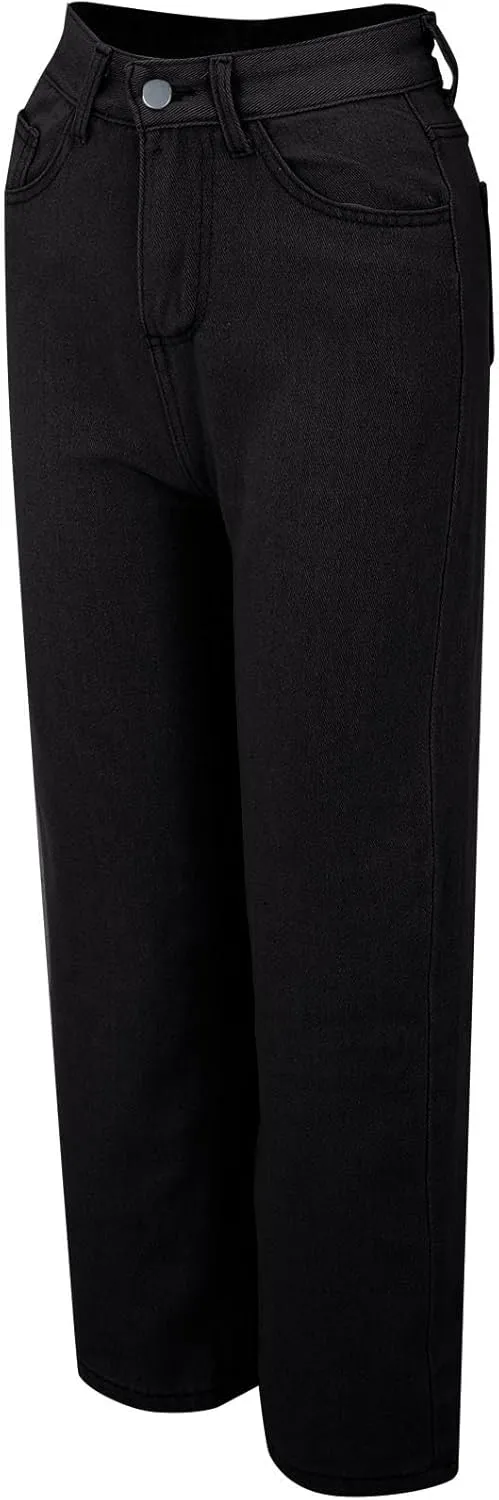Baggy Jeans for Women High Waisted Wide Leg Y2k Pants Stretchy Plus Size Casual Sweatpants Jean with Pockets