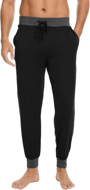 Bamboo Viscose Men's Pajama Pants Soft Joggers PJ Bottoms with Pockets and Drawstring