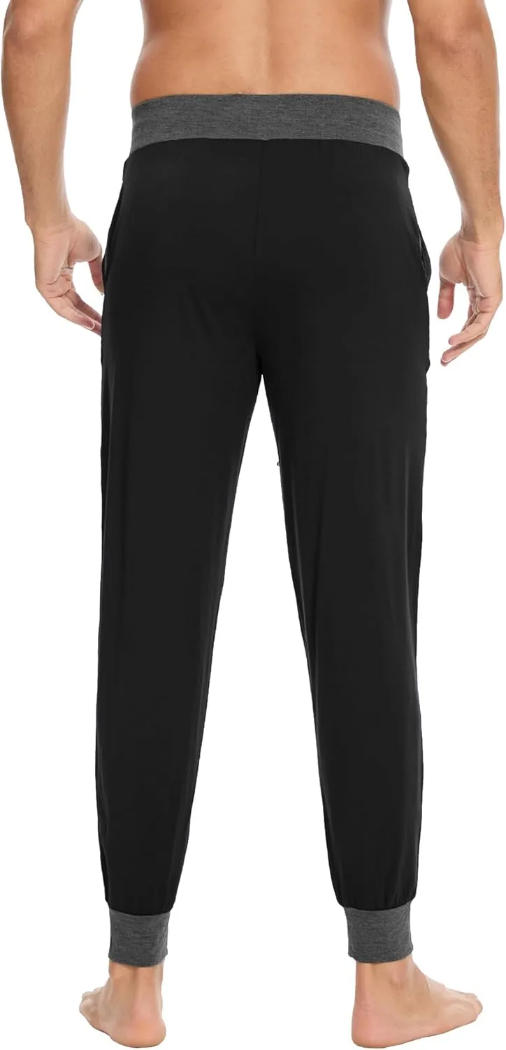 Bamboo Viscose Men's Pajama Pants Soft Joggers PJ Bottoms with Pockets and Drawstring