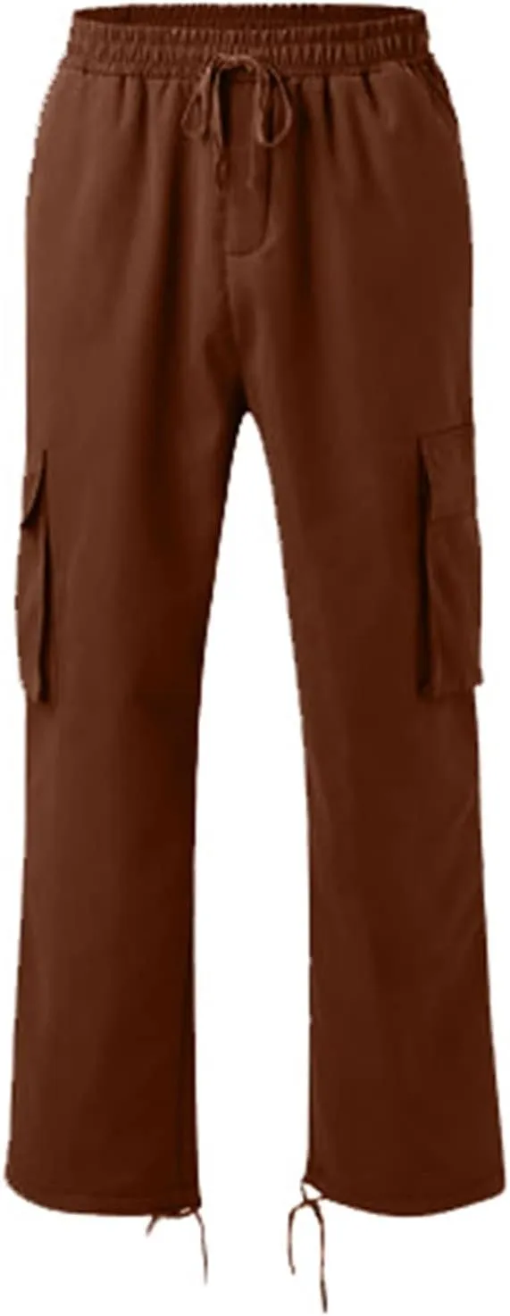 Big and Tall Cargo Pants for Men Sweatpants for Men Waist Sweatpants Fleece Cargo Sweatpants for Men Loose Fit Jogger