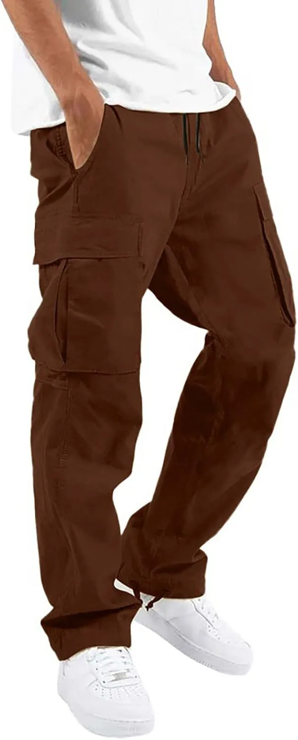 Big and Tall Cargo Pants for Men Sweatpants for Men Waist Sweatpants Fleece Cargo Sweatpants for Men Loose Fit Jogger