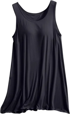 Built In Bra Nightwear for Women Plus Size Sleeveless Sleepwear Tank Sleep Dress Full Slip Lounge Dress Nightgowns