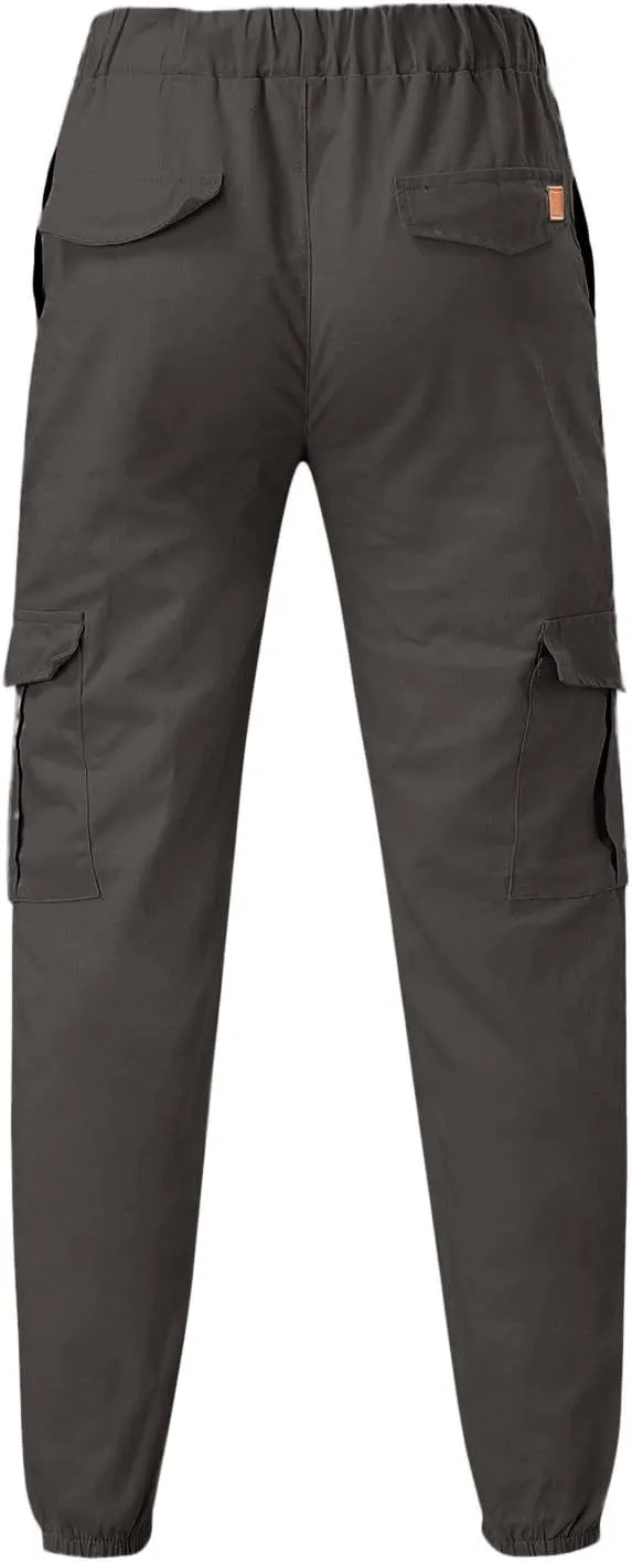 Cargo Pants for Men Baggy Water Resistant Ripstop Cargo Pants Lightweight EDC Hiking Work Pants Outdoor Apparel Men's