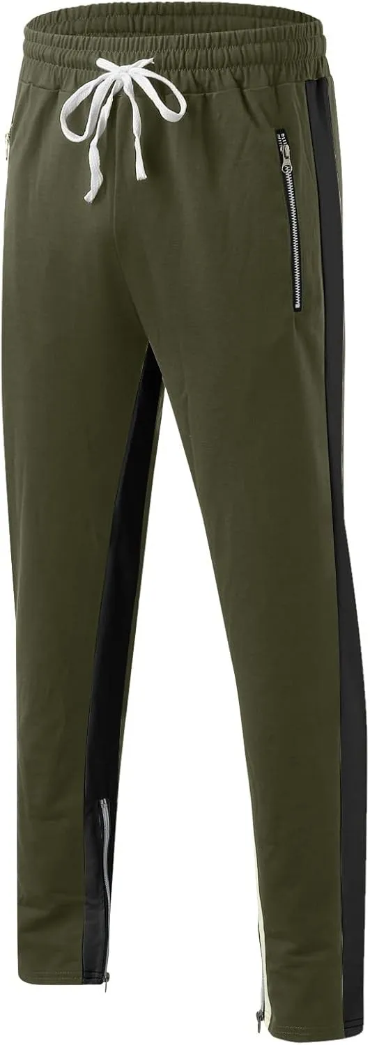 Cargo Pants for Men Big and Tall for Jogging Workout Gym Running Training Mens Open Bottom Sweatpants Workout Lounge