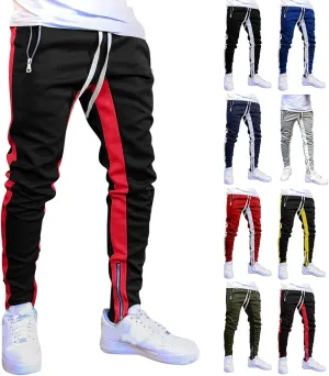 Cargo Pants for Men Big and Tall for Jogging Workout Gym Running Training Mens Open Bottom Sweatpants Workout Lounge
