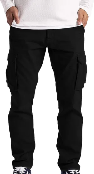 Cargo Pants for Men Relaxed Fit Mens Cargo Pants Men's Stretch Workout Baggy Fleece Pants Slim Fit Athletic Pant with