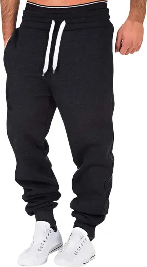 Cargo Pants for Men Relaxed Fit Sweatpants for Men Pants Casual Rope Loose Heavyweight Loose Sports Trousers Pockets