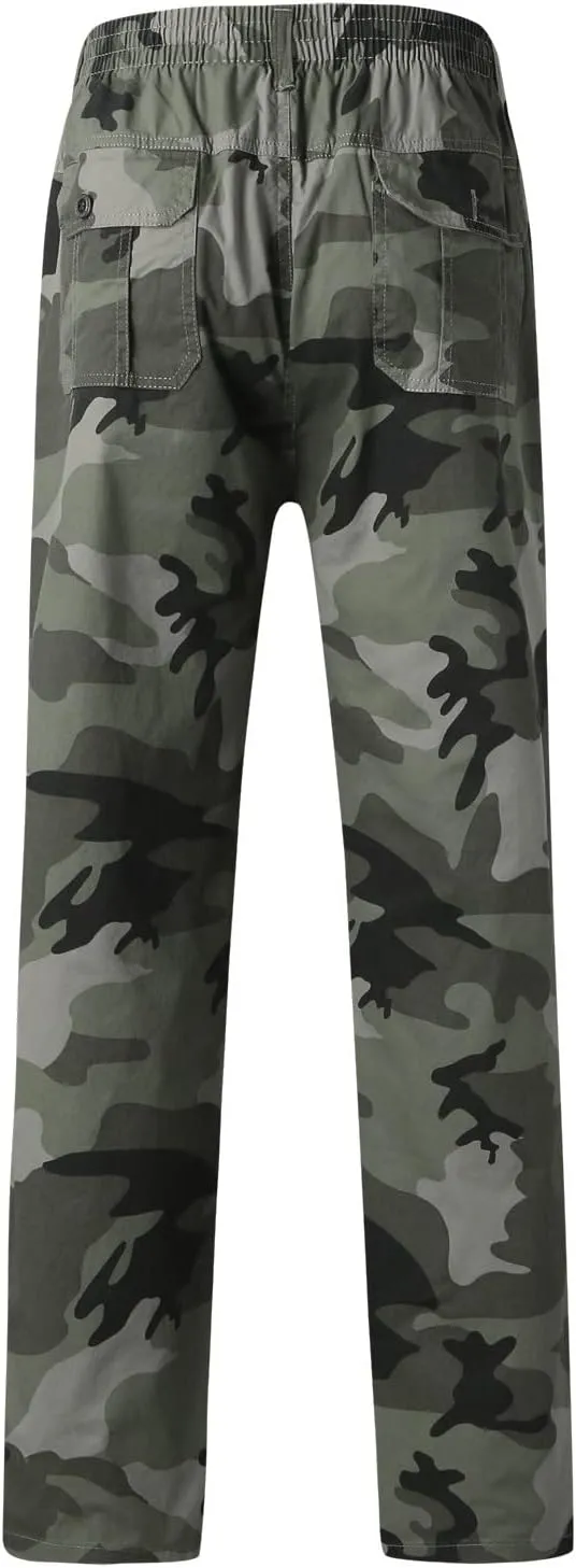 Cargo Pants for Men Relaxed Fit with Pocket Mens Casual Joggers Sweatpants Big & Tall Elastic Drawstring Sweatpants
