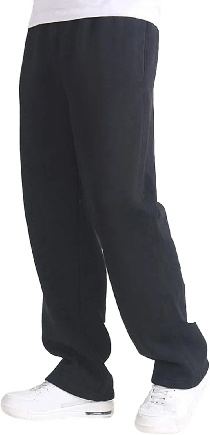 Cargo Pants for Men Relaxed Fit with Pockets Men's Cargo Sweatpants Open Bottom Straight Leg Casual Fit Baggy Jogger