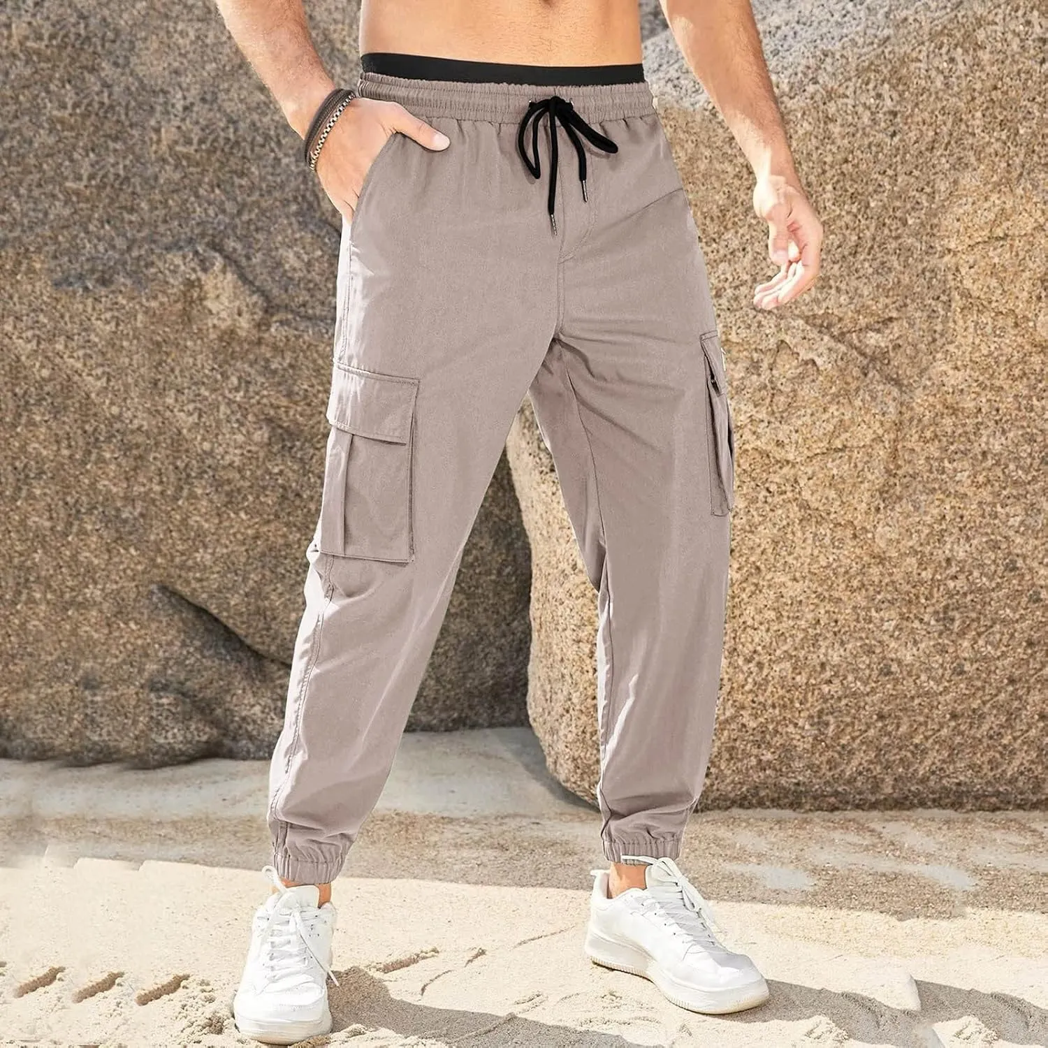 Cargo Sweatpants for Men Mens Lounge Pants Trousers Baggy Jogger Cargo Pants for Men Men's Relaxed Straight-Fit Cargo