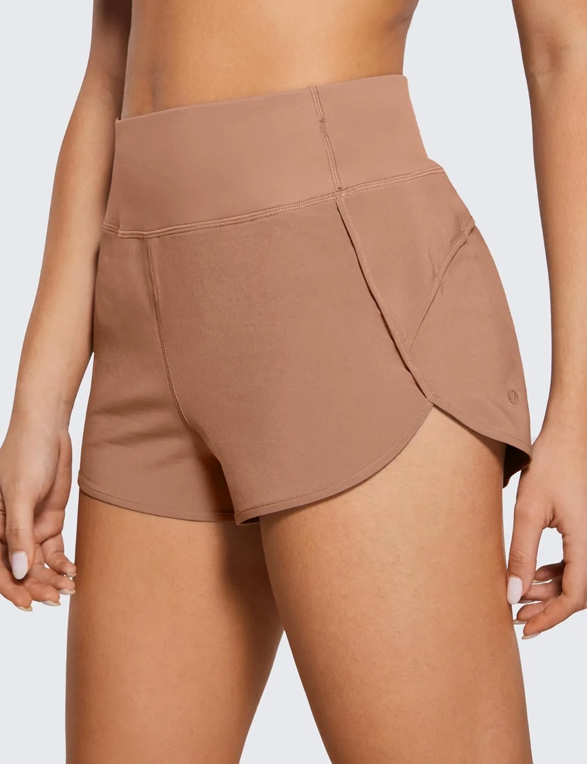 CRZ YOGA High Waisted Running Shorts for Women - 2.5'' Liner for Gym Athletic Workout with Zip Pocket Breathable