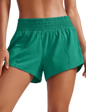 CRZ YOGA High Waisted Running Shorts for Women 2.5" - Mesh Liner Quick Dry for Sport Athletic Workout with Zipper Pocket