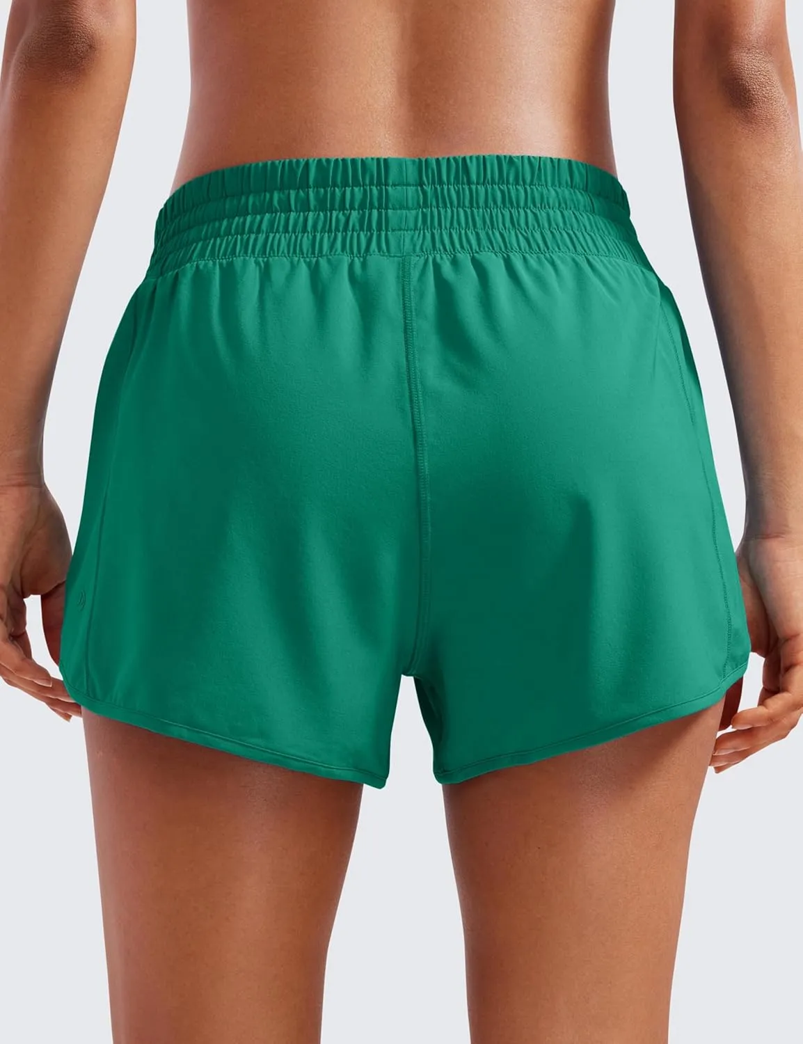 CRZ YOGA High Waisted Running Shorts for Women 2.5" - Mesh Liner Quick Dry for Sport Athletic Workout with Zipper Pocket