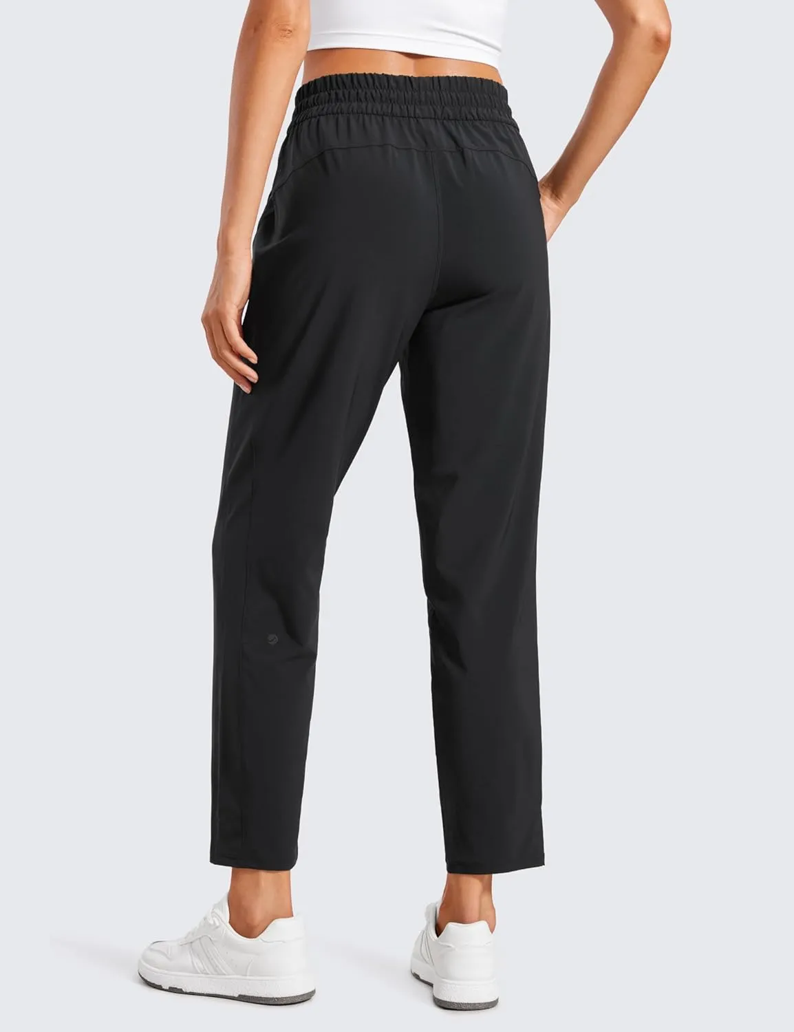 CRZ YOGA Lightweight Ankle Pants for Women 7/8 Casual Lounge Travel Work Trousers with Pockets