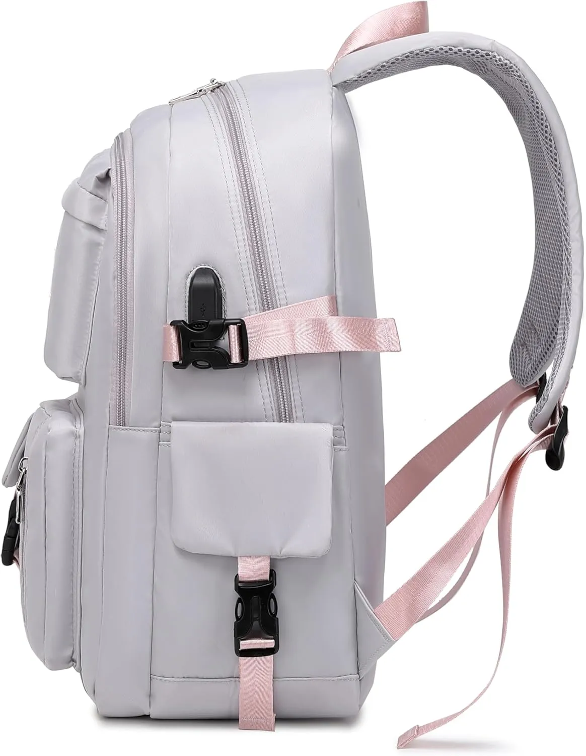 Cute Backpack for Girl Fashion Waterproof Daypack for Women Grey