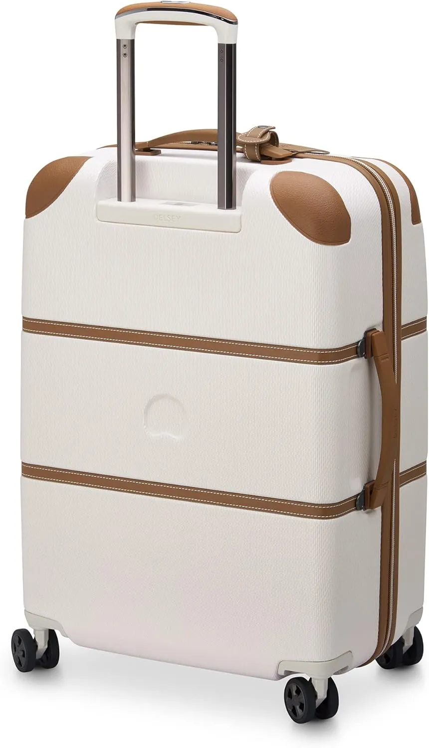 DELSEY PARIS Chatelet Air 2.0 Hardside Luggage with Spinner Wheels, Angora, Checked-Medium 24 Inch