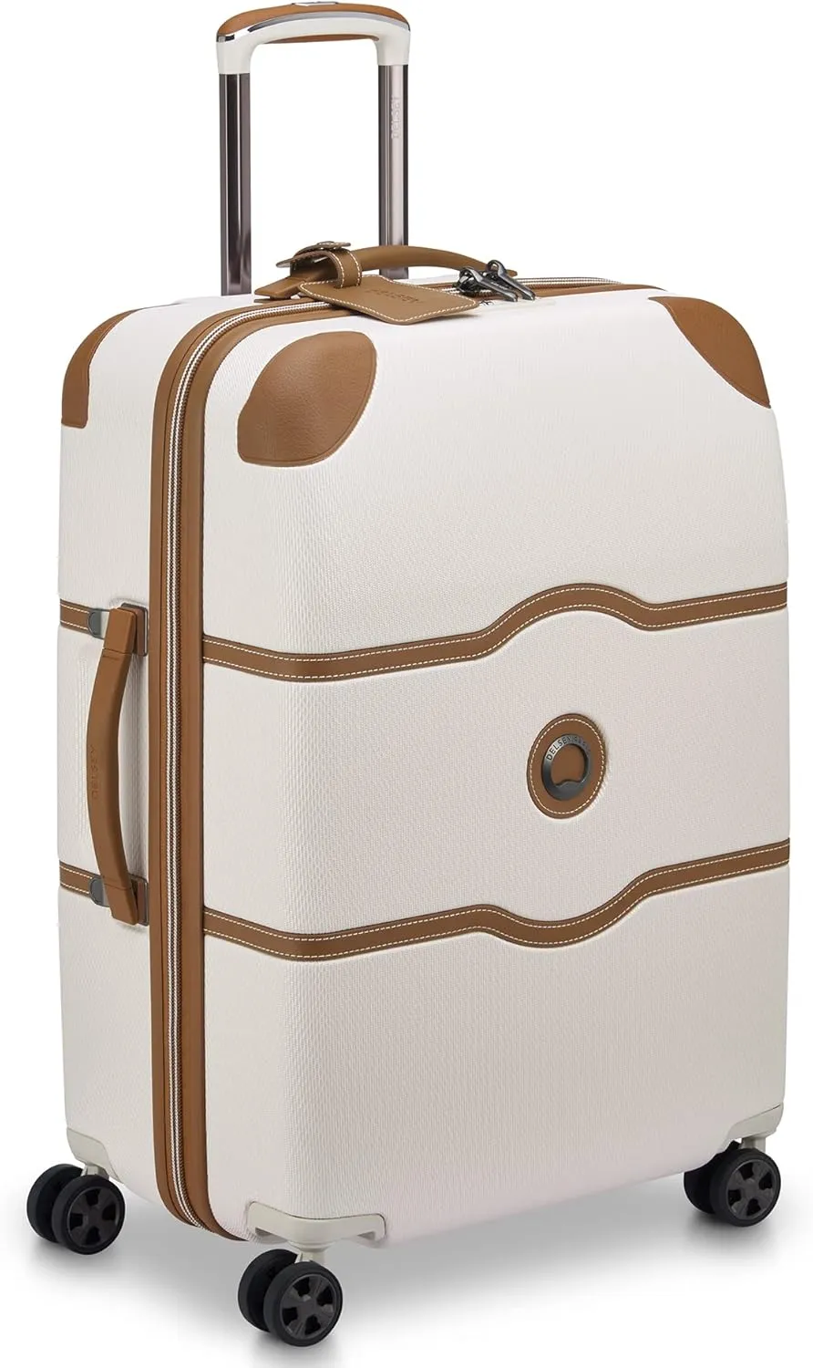 DELSEY PARIS Chatelet Air 2.0 Hardside Luggage with Spinner Wheels, Angora, Checked-Medium 24 Inch