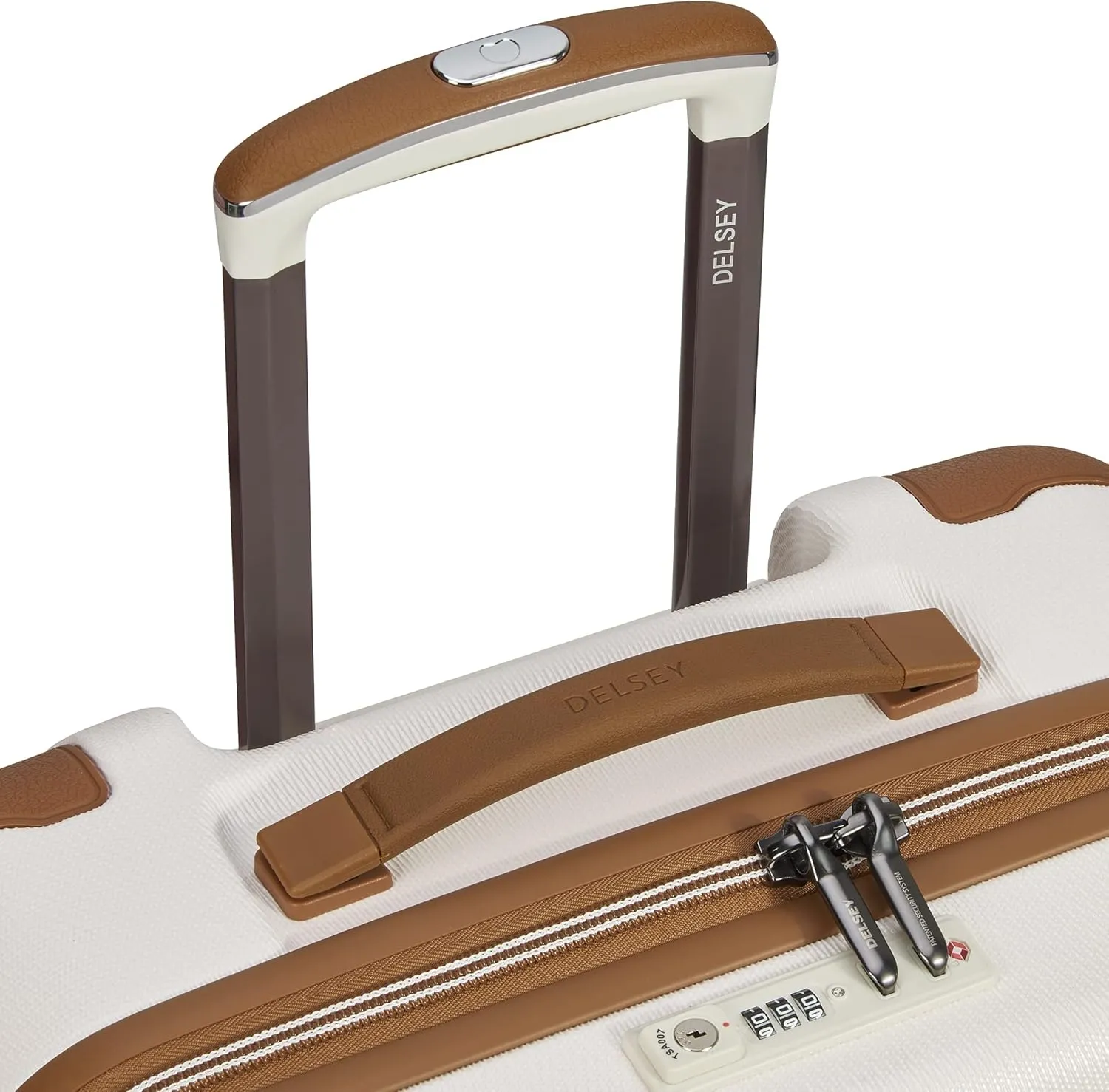 DELSEY PARIS Chatelet Air 2.0 Hardside Luggage with Spinner Wheels, Angora, Checked-Medium 24 Inch