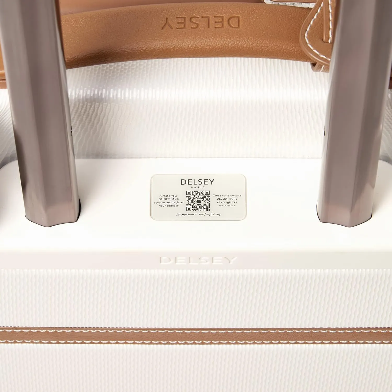 DELSEY PARIS Chatelet Air 2.0 Hardside Luggage with Spinner Wheels, Angora, Checked-Medium 24 Inch