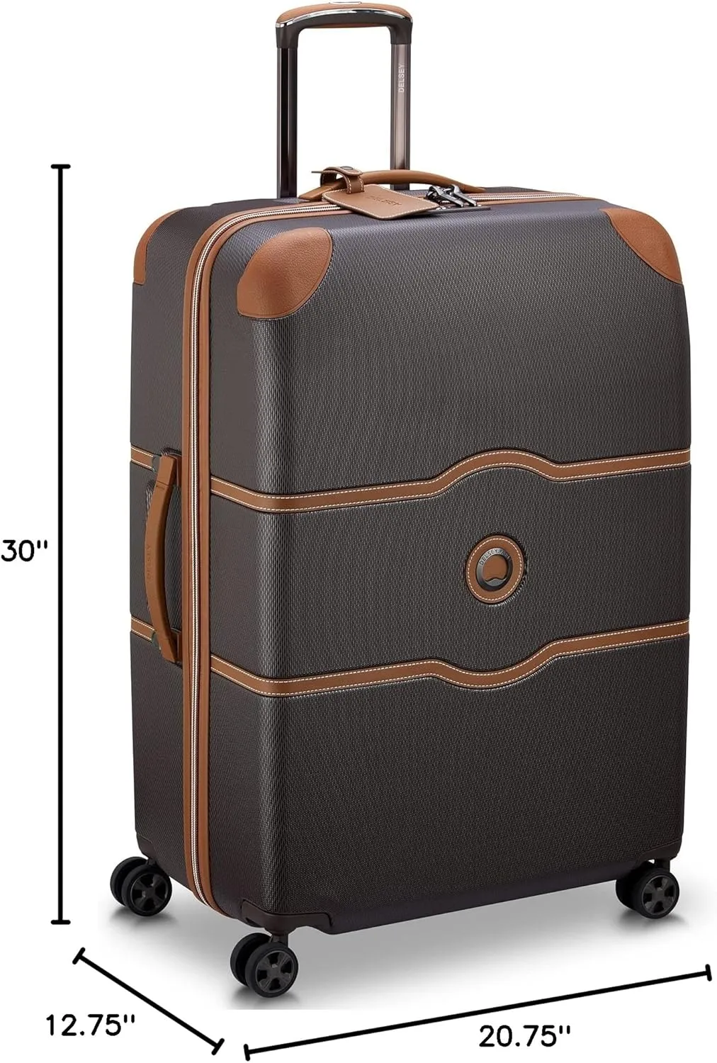 DELSEY PARIS Chatelet Air 2.0 Hardside Luggage with Spinner Wheels, Chocolate Brown, 2 Piece Set (19/28)