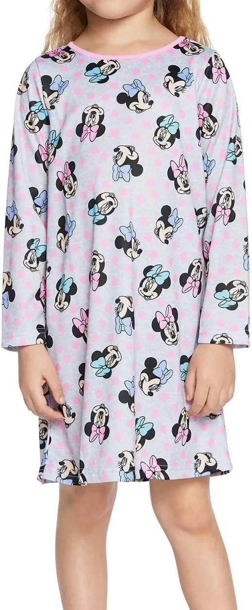 Disney Girls' 3-Pack Nightgowns, Soft & Cute Pajamas for Kids