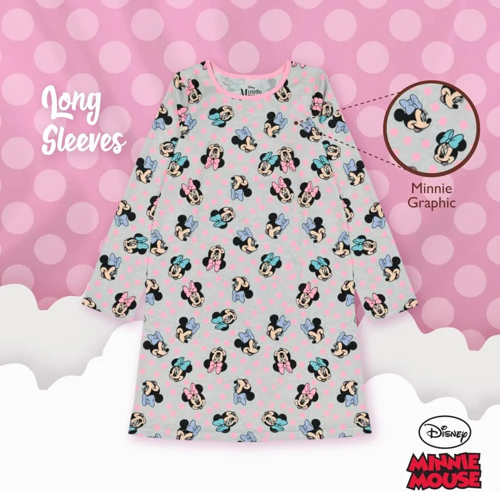 Disney Girls' 3-Pack Nightgowns, Soft & Cute Pajamas for Kids