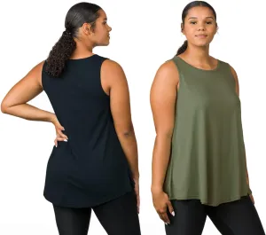 Epic MMA Gear 2 Pack Long Flowy Sleeveless Tunic Top For Women
