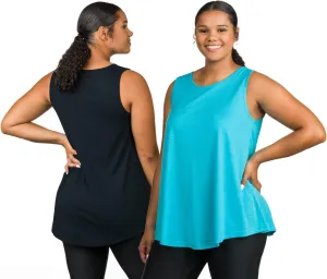 Epic MMA Gear 2 Pack Long Flowy Sleeveless Tunic Top For Women