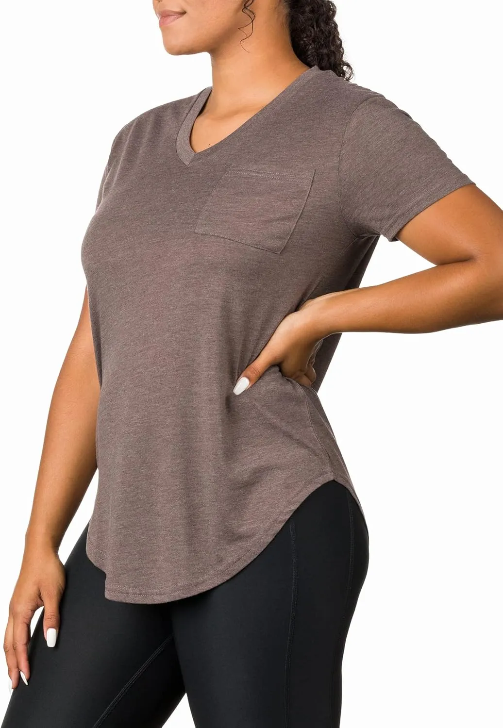 Epic MMA Gear Plus Size Womens V Neck Collar T Shirt | Summer Top with Chest Pocket