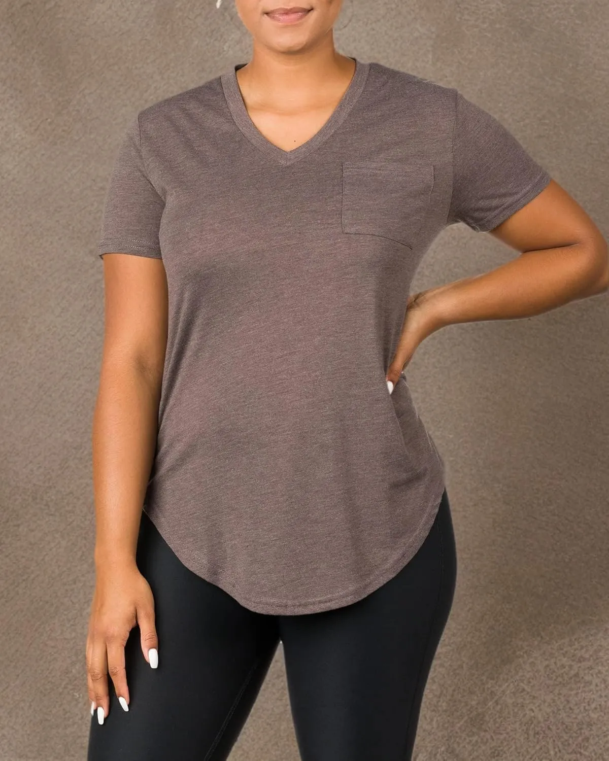 Epic MMA Gear Plus Size Womens V Neck Collar T Shirt | Summer Top with Chest Pocket
