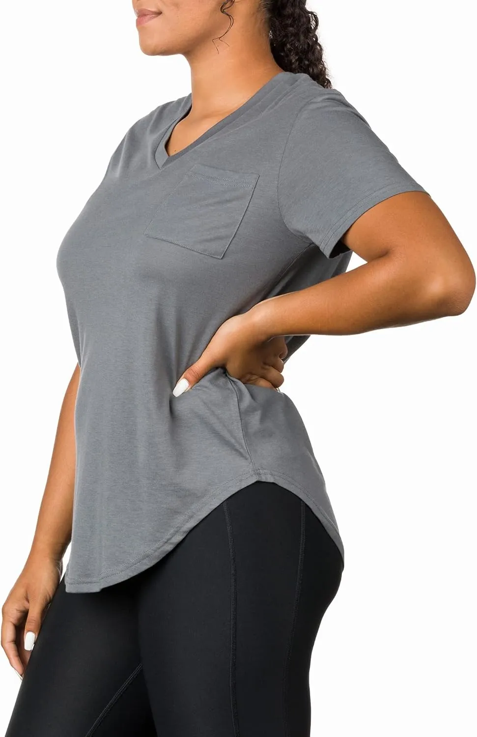 Epic MMA Gear Plus Size Womens V Neck Collar T Shirt | Summer Top with Chest Pocket