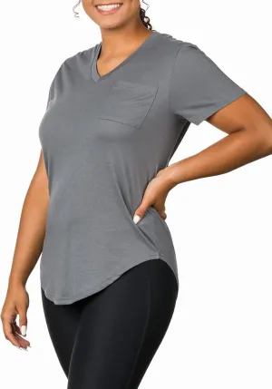 Epic MMA Gear Plus Size Womens V Neck Collar T Shirt | Summer Top with Chest Pocket