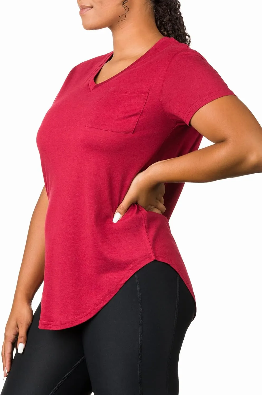 Epic MMA Gear Plus Size Womens V Neck Collar T Shirt | Summer Top with Chest Pocket