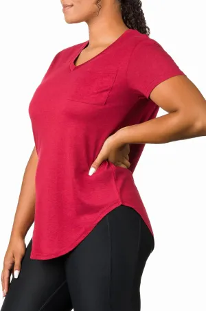 Epic MMA Gear Plus Size Womens V Neck Collar T Shirt | Summer Top with Chest Pocket