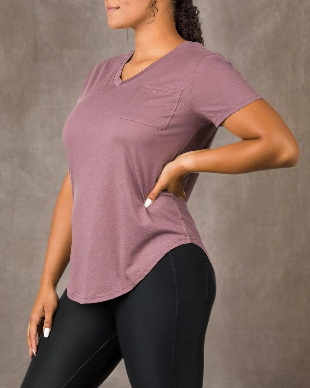 Epic MMA Gear Plus Size Womens V Neck Collar T Shirt | Summer Top with Chest Pocket