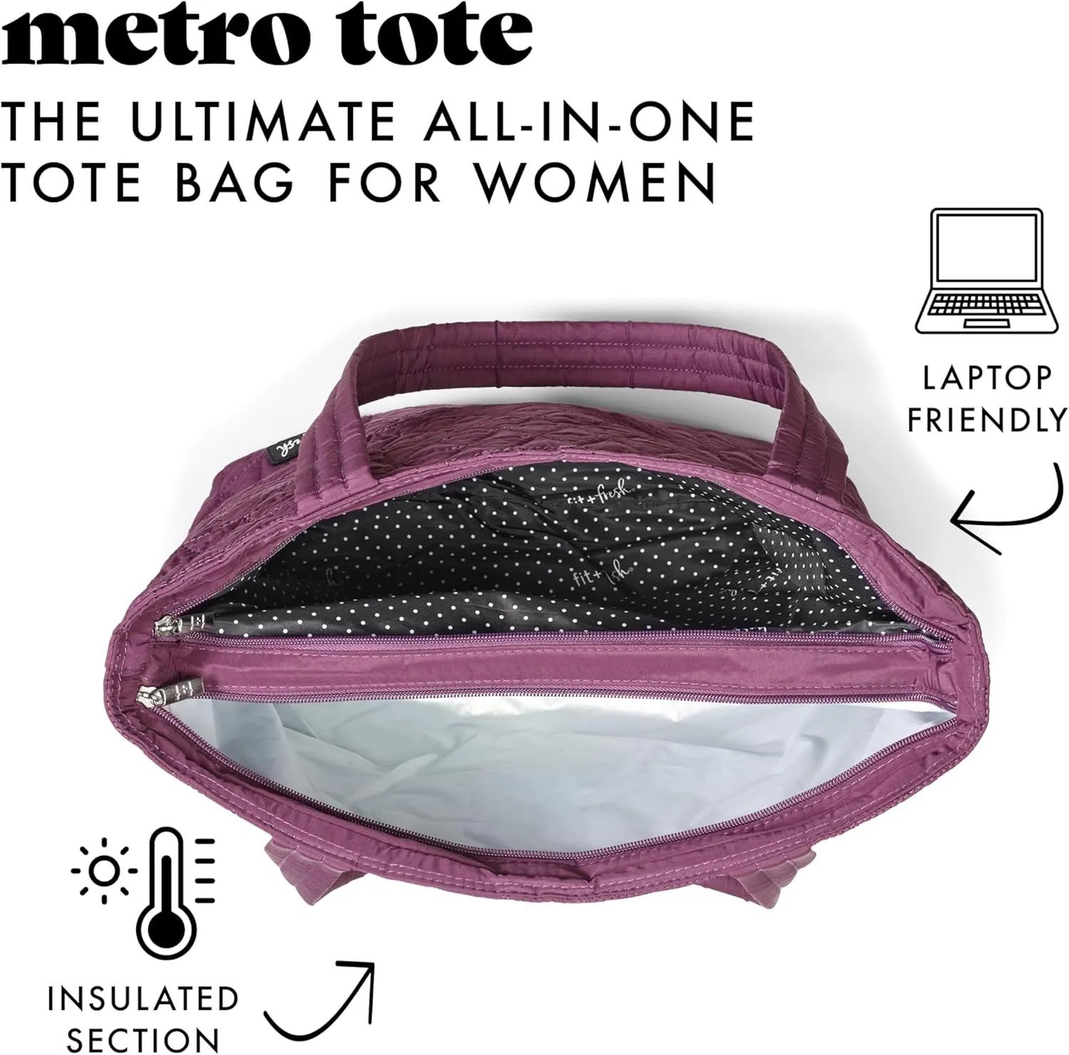 Fit & Fresh 2-in-1 Insulated Lunch & Travel Tote