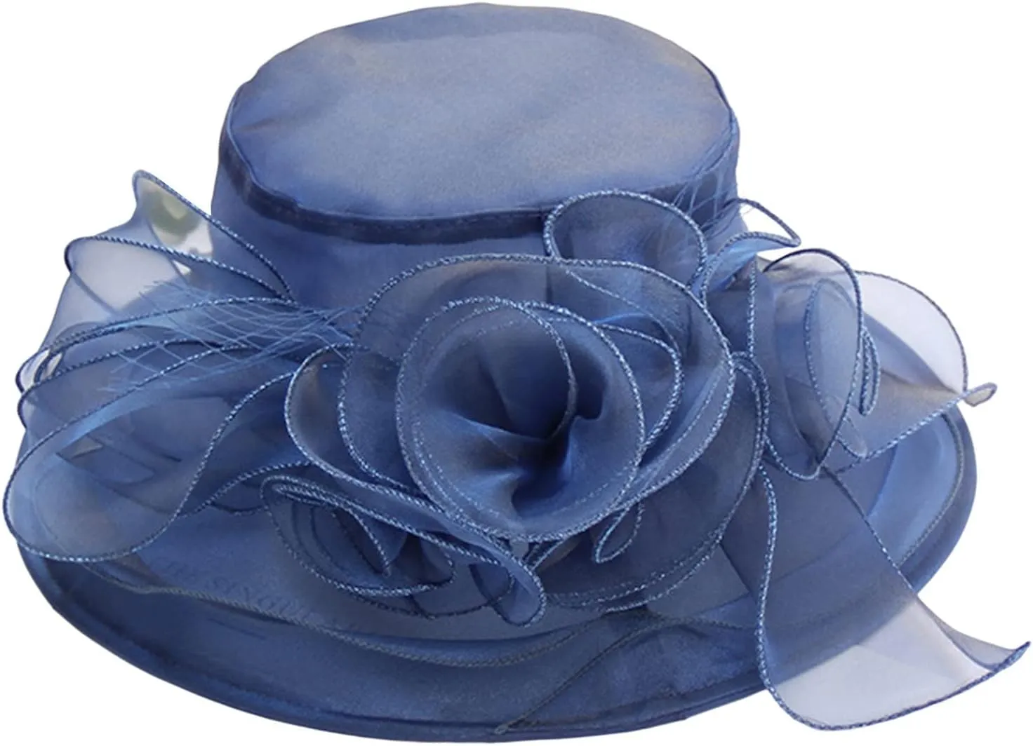 Flower Sun Hats for Women Wide Brim Lace Bucket Hat Summer Beach Seaside Holiday Hat Elegant Wedding Guest Dress Hat