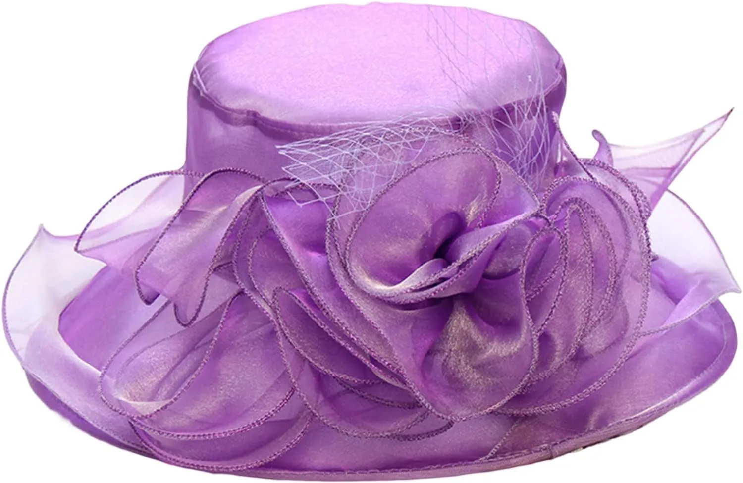 Flower Sun Hats for Women Wide Brim Lace Bucket Hat Summer Beach Seaside Holiday Hat Elegant Wedding Guest Dress Hat