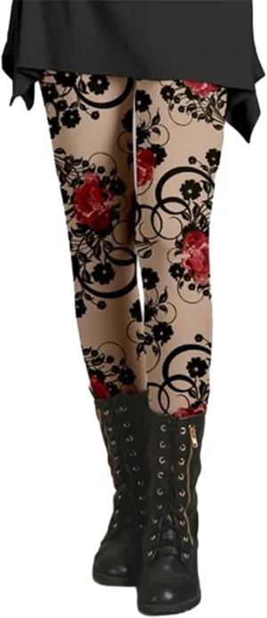Funny Christmas Leggings for Women Cotton High Waisted Thick Leggings Holiday Workout Leggings