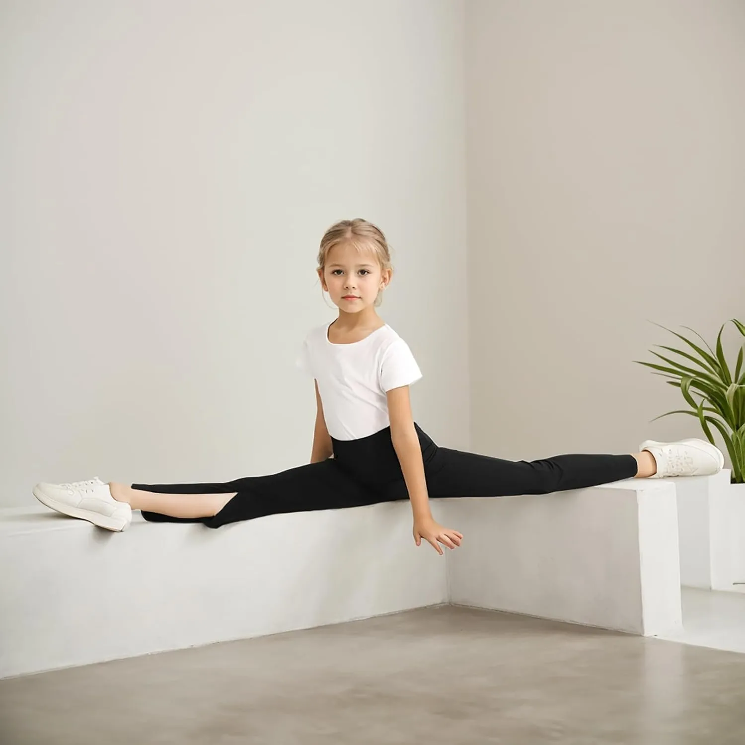 Girls Flare Legging Pants High Waist Bootcut Yoga Pants Kids Dance Bell Bottoms