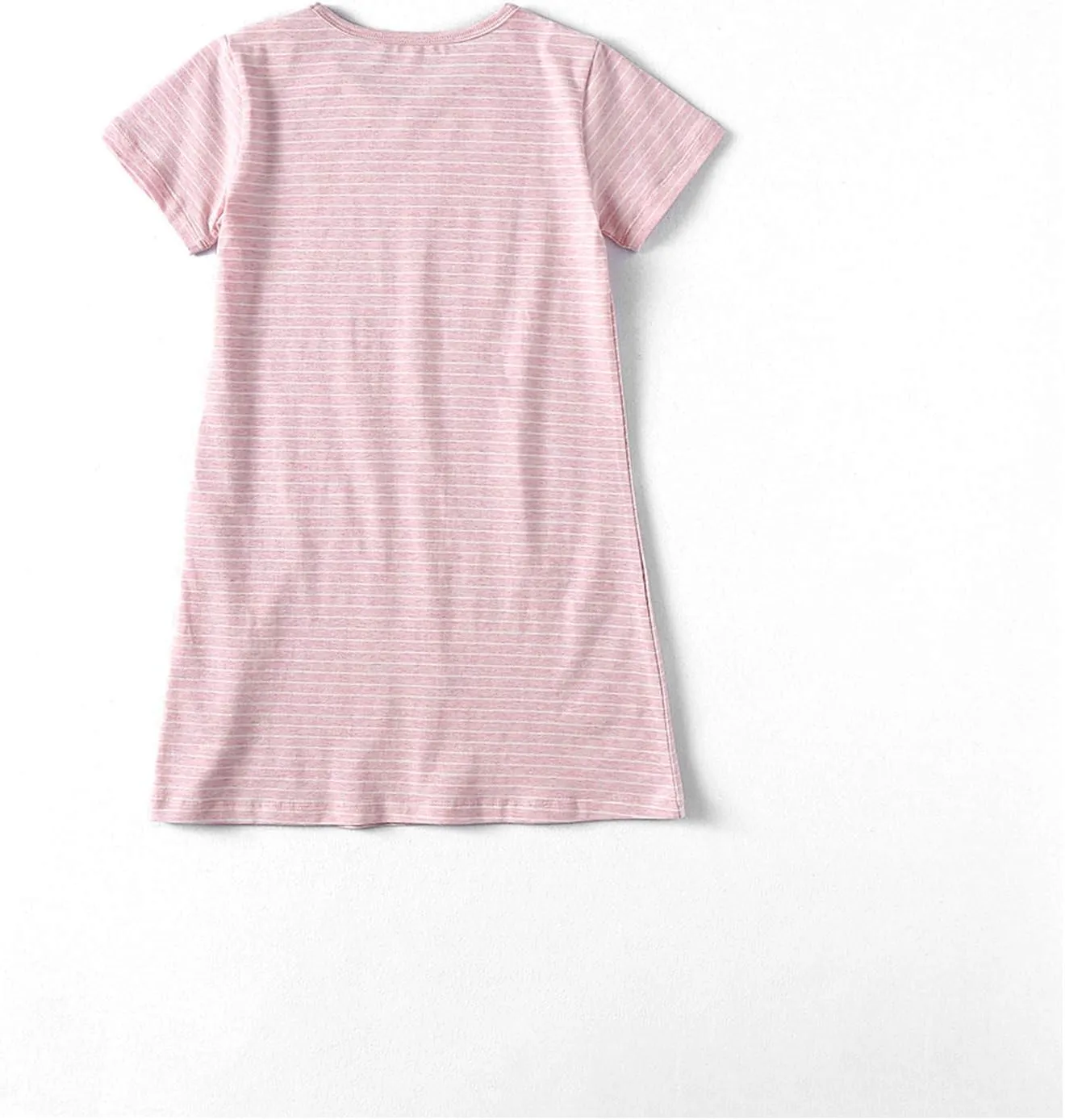 Girl's Stripes Nightgowns Cotton Sleep Shirts Sleepwear Princess Nightdress