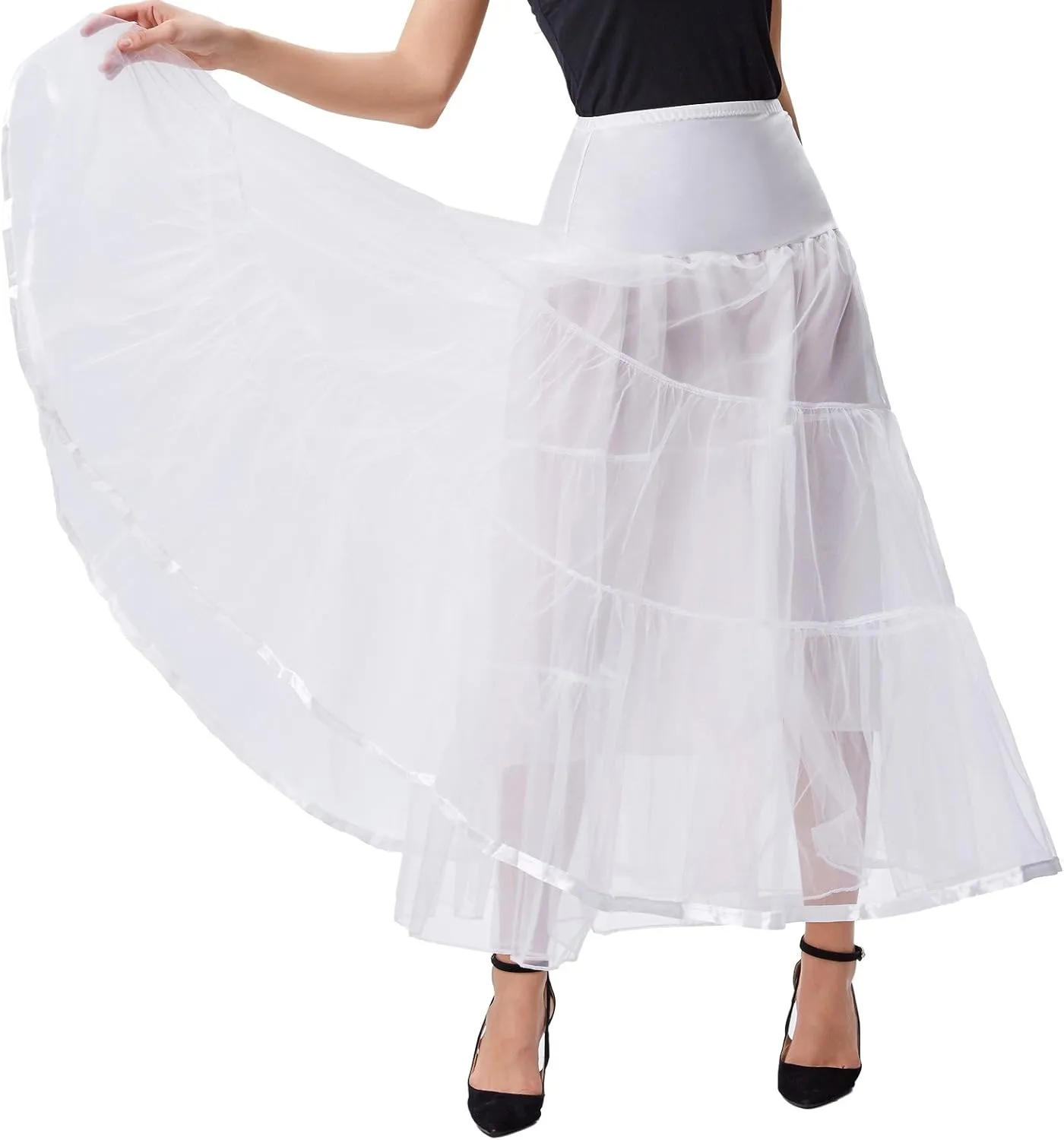 GRACE KARIN Women's Ankle Length Petticoats Wedding Slips Plus Size S-3X