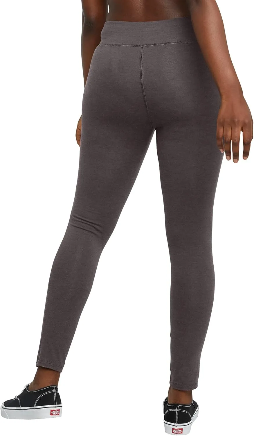 Hanes Women's Leggings, Ankle-Length Leggings for Women, Stretch Cotton-Spandex Leggings, High Waist, 27"