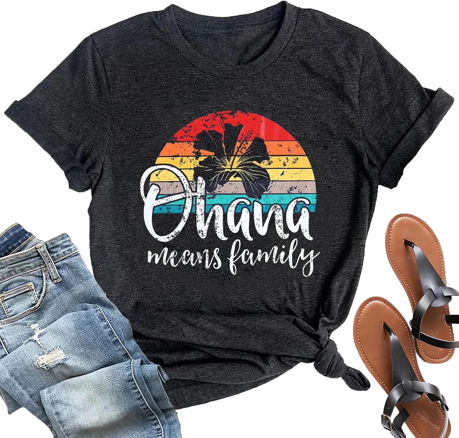 Hawaiian Shirts for Women Palm Trees Beach Graphic Tee Tops Summer Vacation Short Sleeve Tshirt Tops
