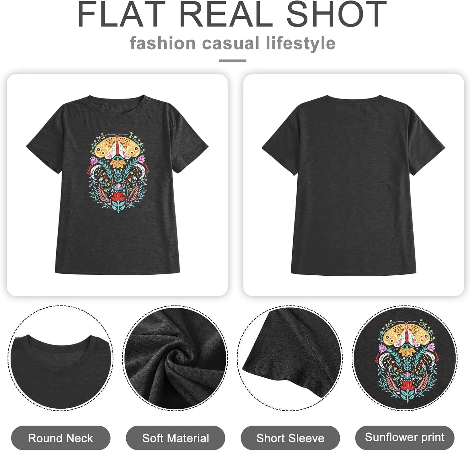 HDLTE Women Plus Size Tops Casual Short Sleeve Graphic Tee Shirts Oversized Tee Tops
