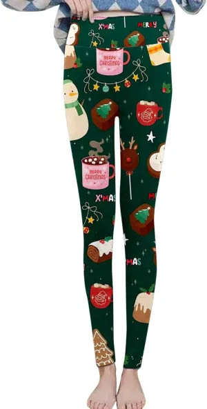 High Waisted Leggings Warm Halloween Print Cute Style Leggings Leggings for Women Plus Size Leggings Legging Women