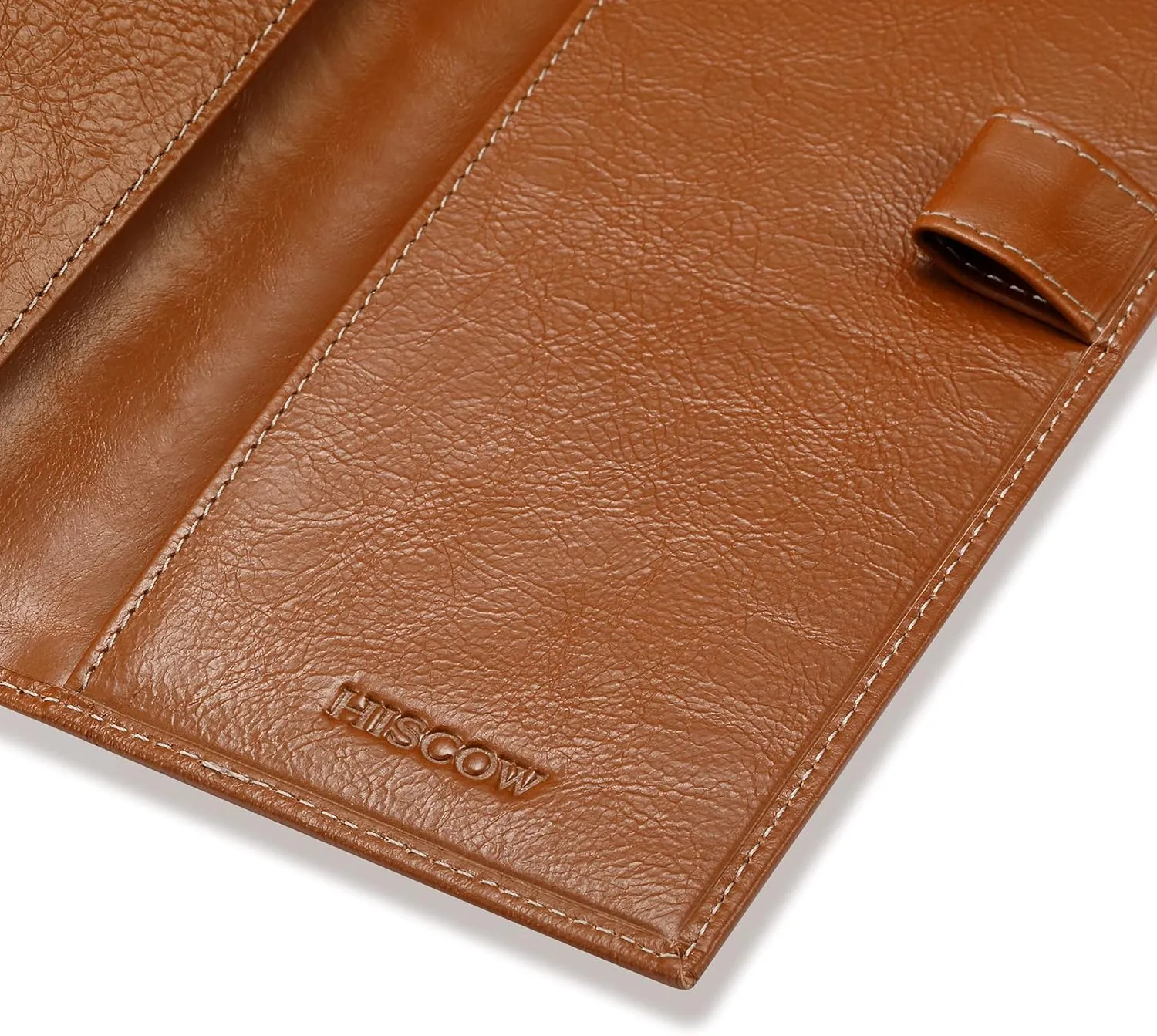 HISCOW Supple Leather Checkbook Cover with Free Divider - Italian Calfskin