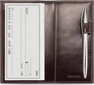 HISCOW Supple Leather Checkbook Cover with Free Divider - Italian Calfskin